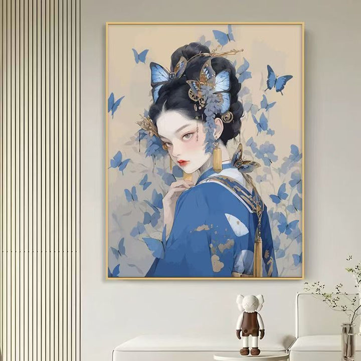 Elegant Butterfly-Themed Canvas Art Print Bowlift