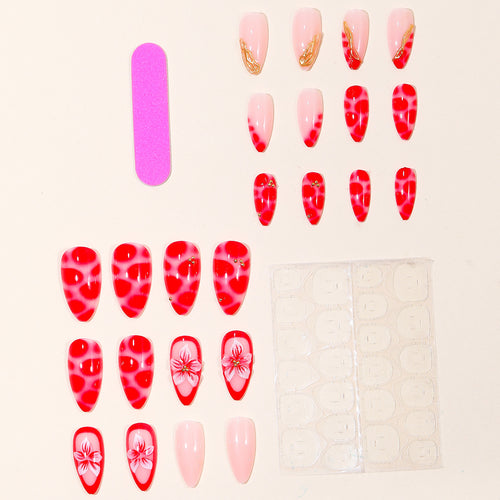 Floral Acrylic Nail Art Extensions Bowlift
