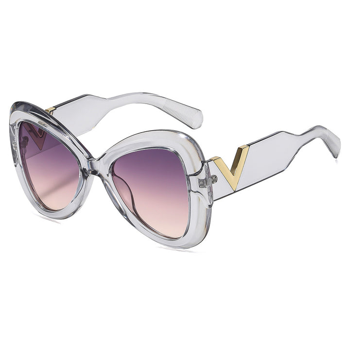 Ladies Cat-Eye Sunglasses with Luxurious Metal Accents Bowlift