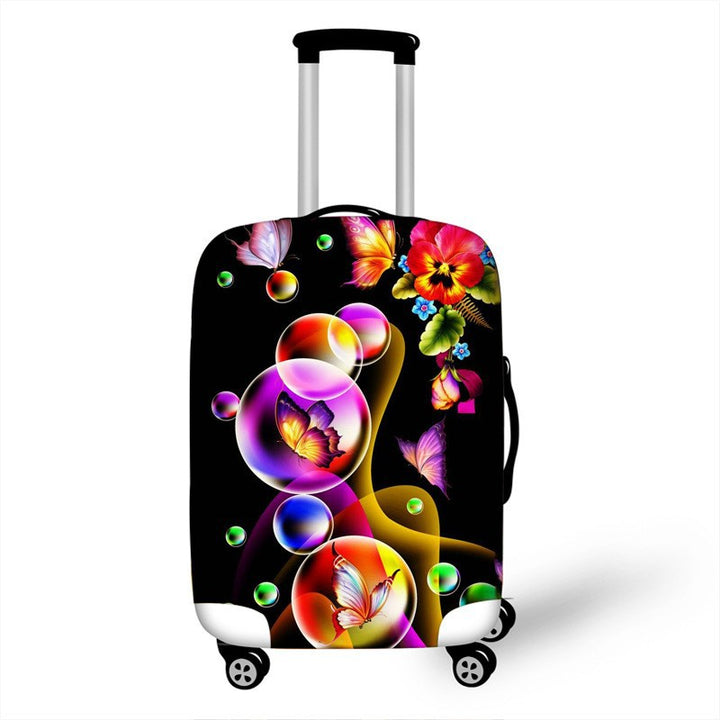 Women's hard shell travel suitcase with colorful flower and butterfly graphic Bowlift