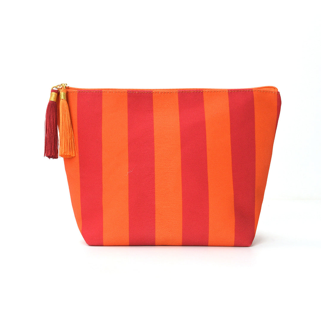 Cosmetic bag with sophisticated stripe pattern Bowlift