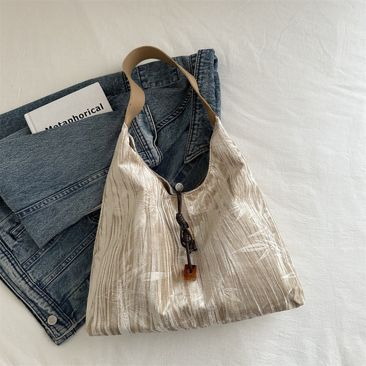Versatile Velvet Shoulder Bag Bowlift