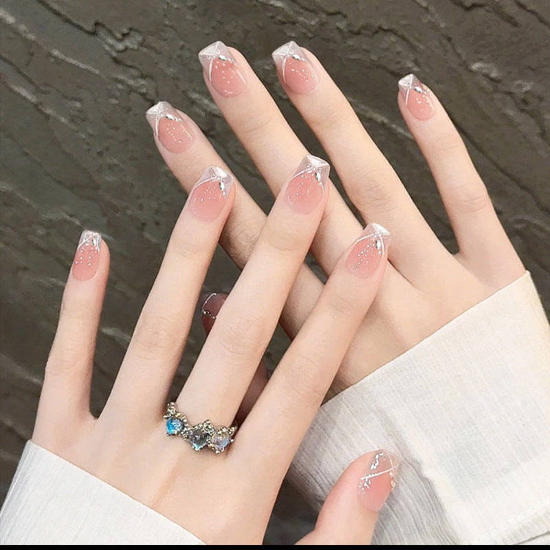 Artificial Nail Set with Glitter Accents Bowlift