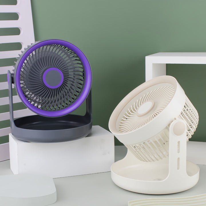Ladies table fan with adjustable head and quiet operation mode Bowlift