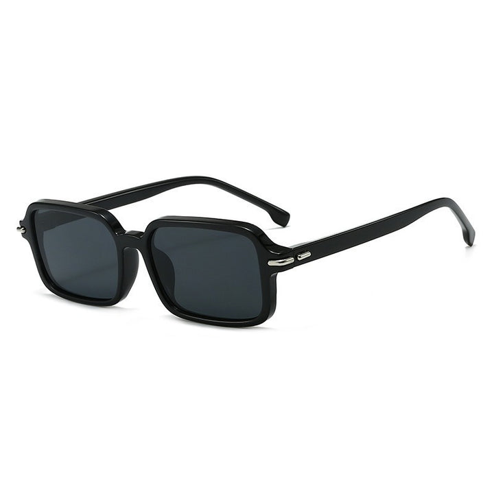 Women's fashionable square sunglasses with stylish plastic frame and blue lenses Bowlift