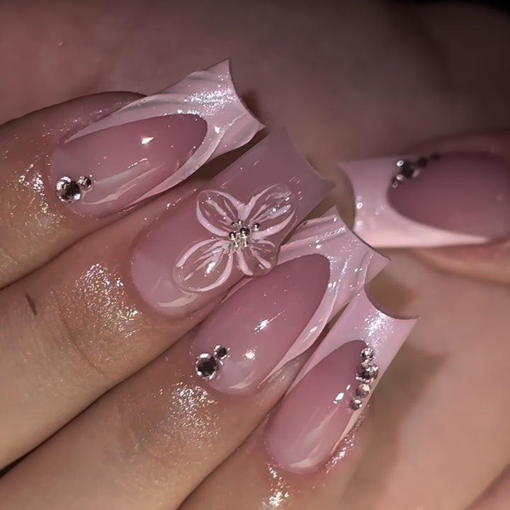 Decorative Floral Press-On Nails Bowlift 1787913767