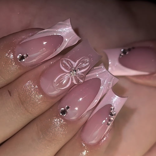 Decorative Floral Press-On Nails Bowlift 1787913767