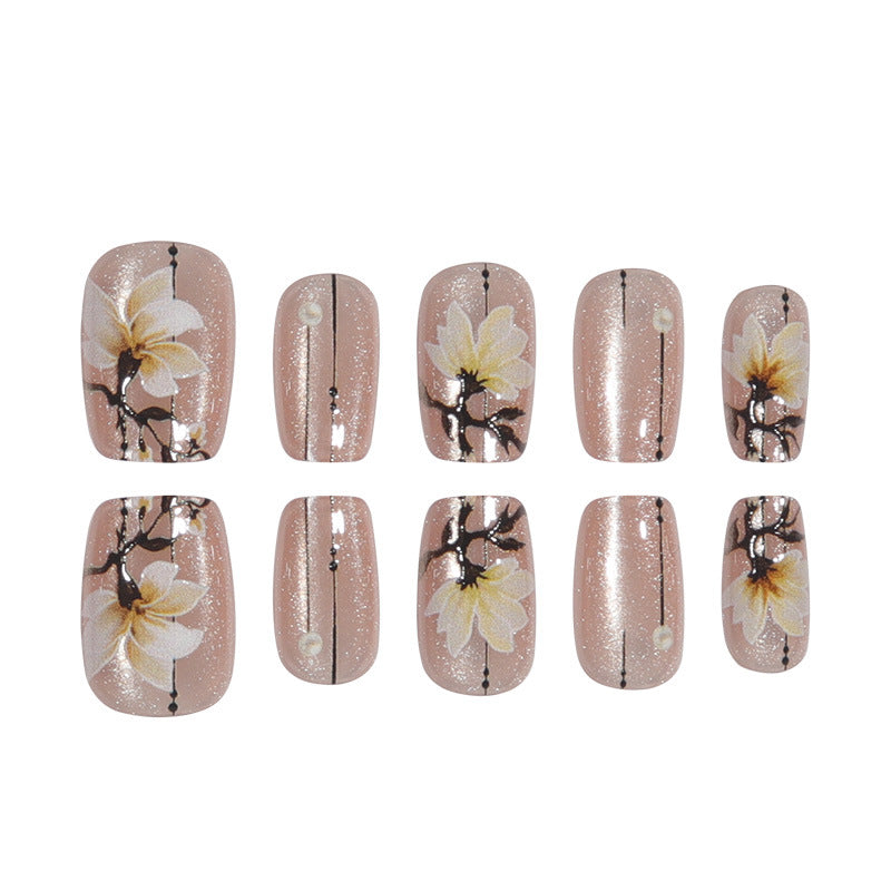 Floral Art Press-On Nail Tips Bowlift