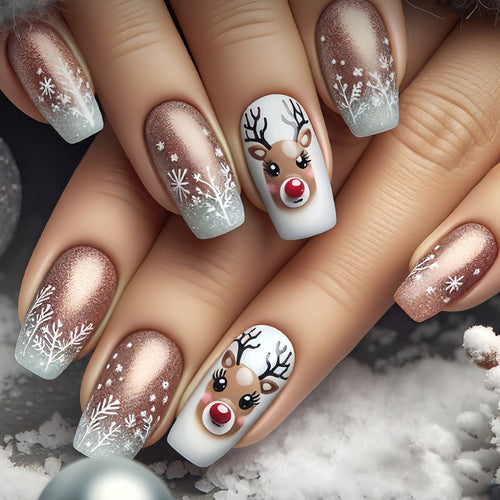 Festive Themed Press-On Nail Art Bowlift
