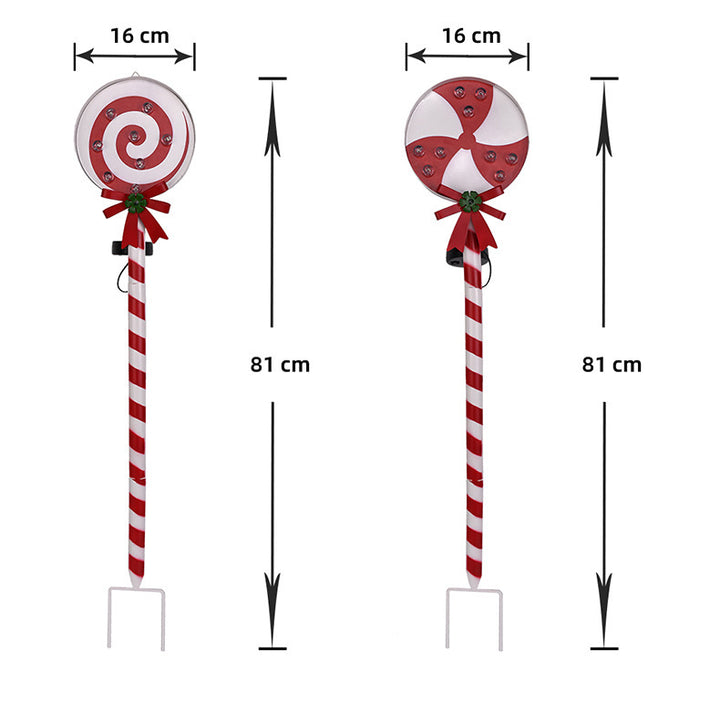Christmas Iron Art Solar Outdoor Lawn Stake