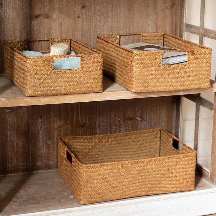 Natural Woven Storage Bin Bowlift