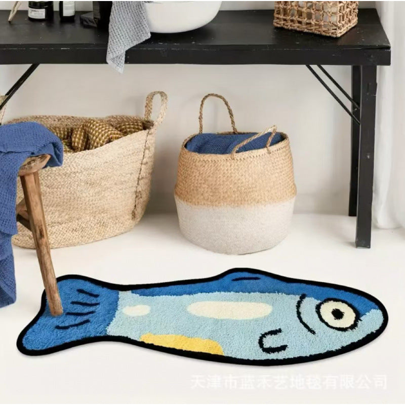 Fish Shop Shaped Decorative Bath Mat