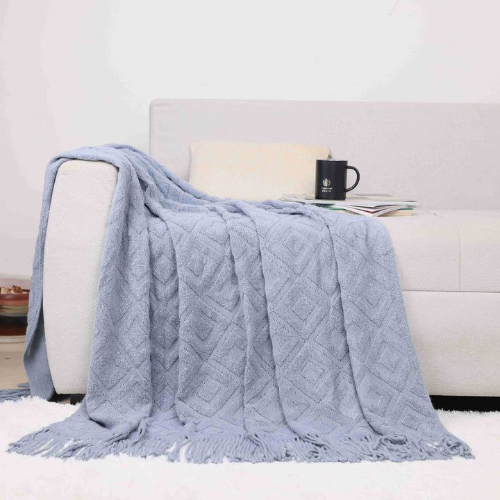 Cozy Knit Throw Blanket Bowlift