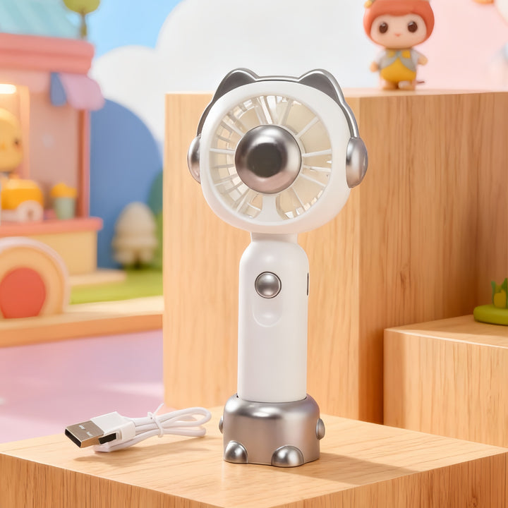 Women Portable Table Fan in Playful Bear Design Bowlift