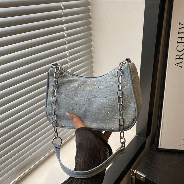Vintage-Inspired Denim Hobo Bag Bowlift
