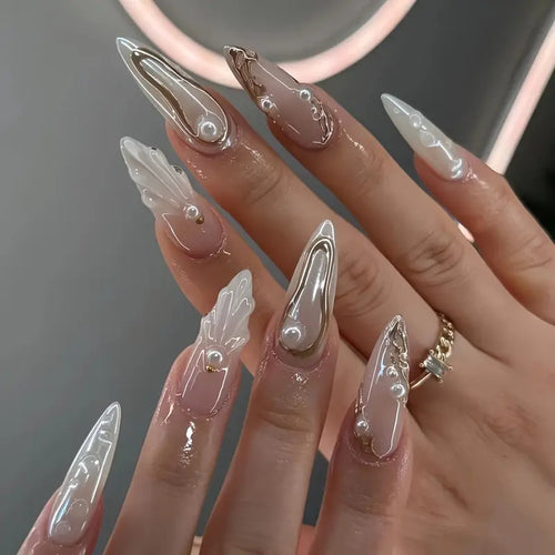 Premium Sculpted Press-On Nail Art Bowlift