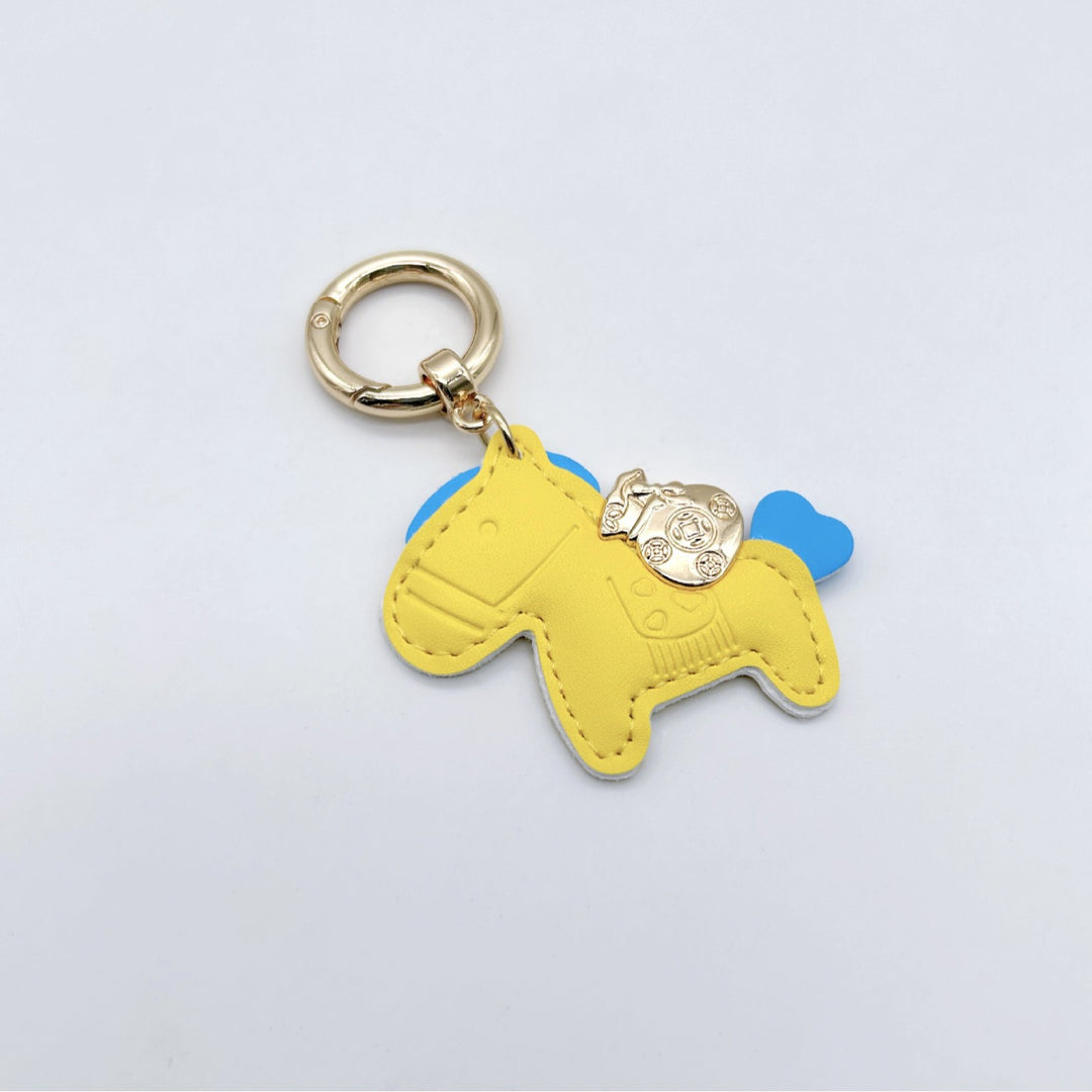 Animal-Shaped Leather Keychain Bowlift