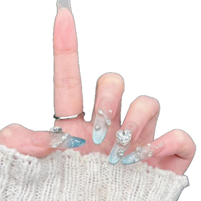 Artistic Press-On Nail Set with Cute Character Designs Bowlift