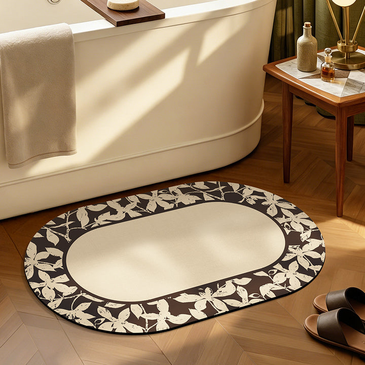 Botanical Design Bath Mat Bowlift
