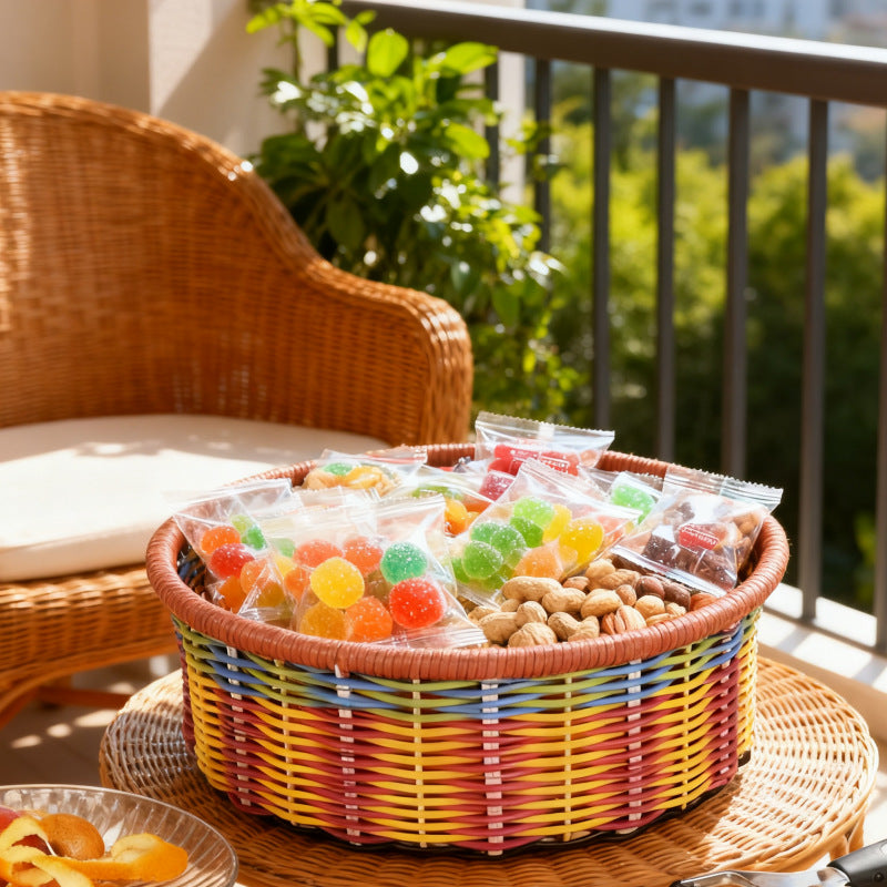 Decorative Round Storage Basket Bowlift