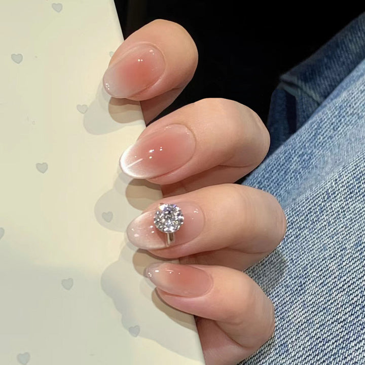 Glossy Nail Art Set with Sparkling Glitter Accents Bowlift