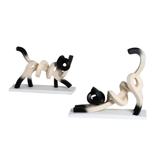 Abstract Art Cat Sculpture