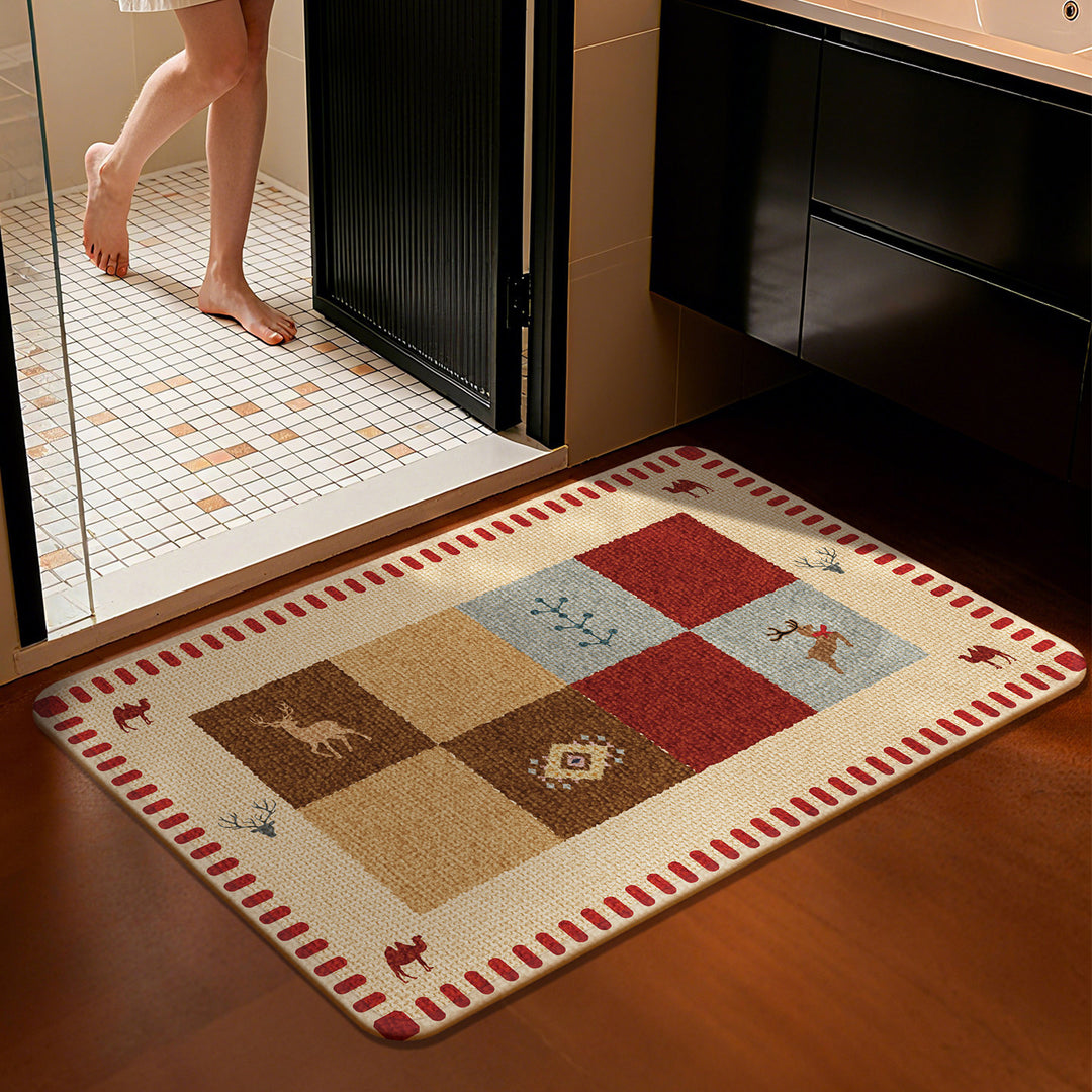 Decorative Star-patterned Bath Mat Bowlift