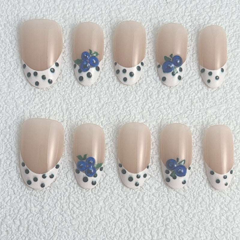 Creative artificial nails with berry pattern Bowlift