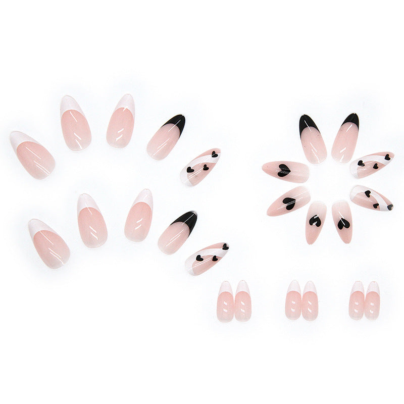 Creative Nail Art with Heart Design Bowlift