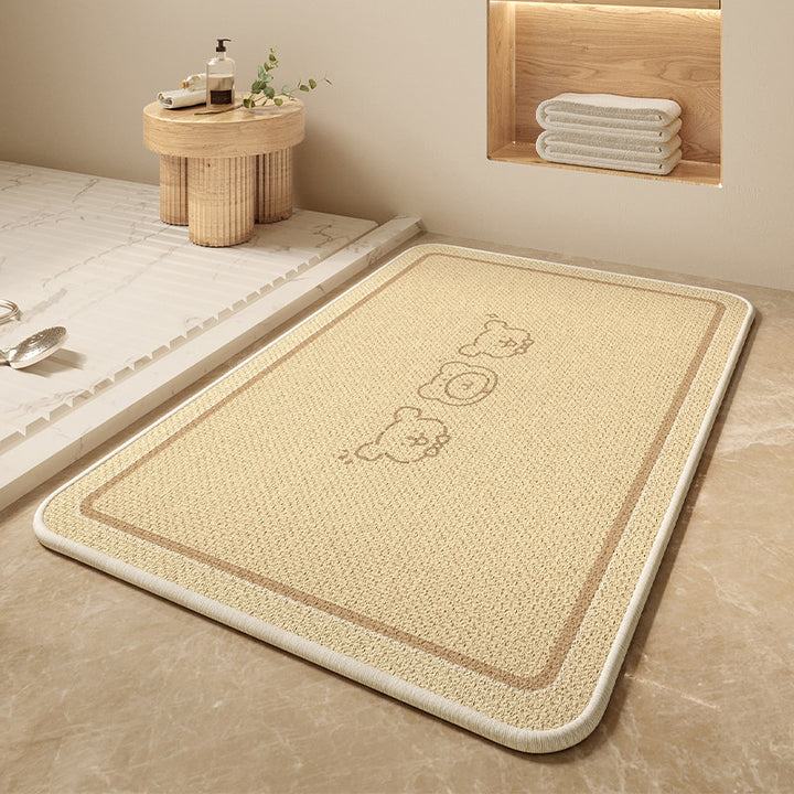 Cartoon Dog-Themed Bath Mat Bowlift