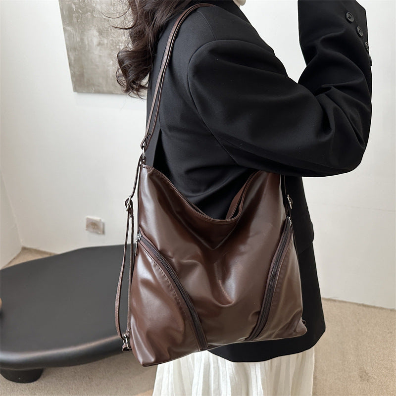 Chic Faux Leather Hobo Bag Bowlift