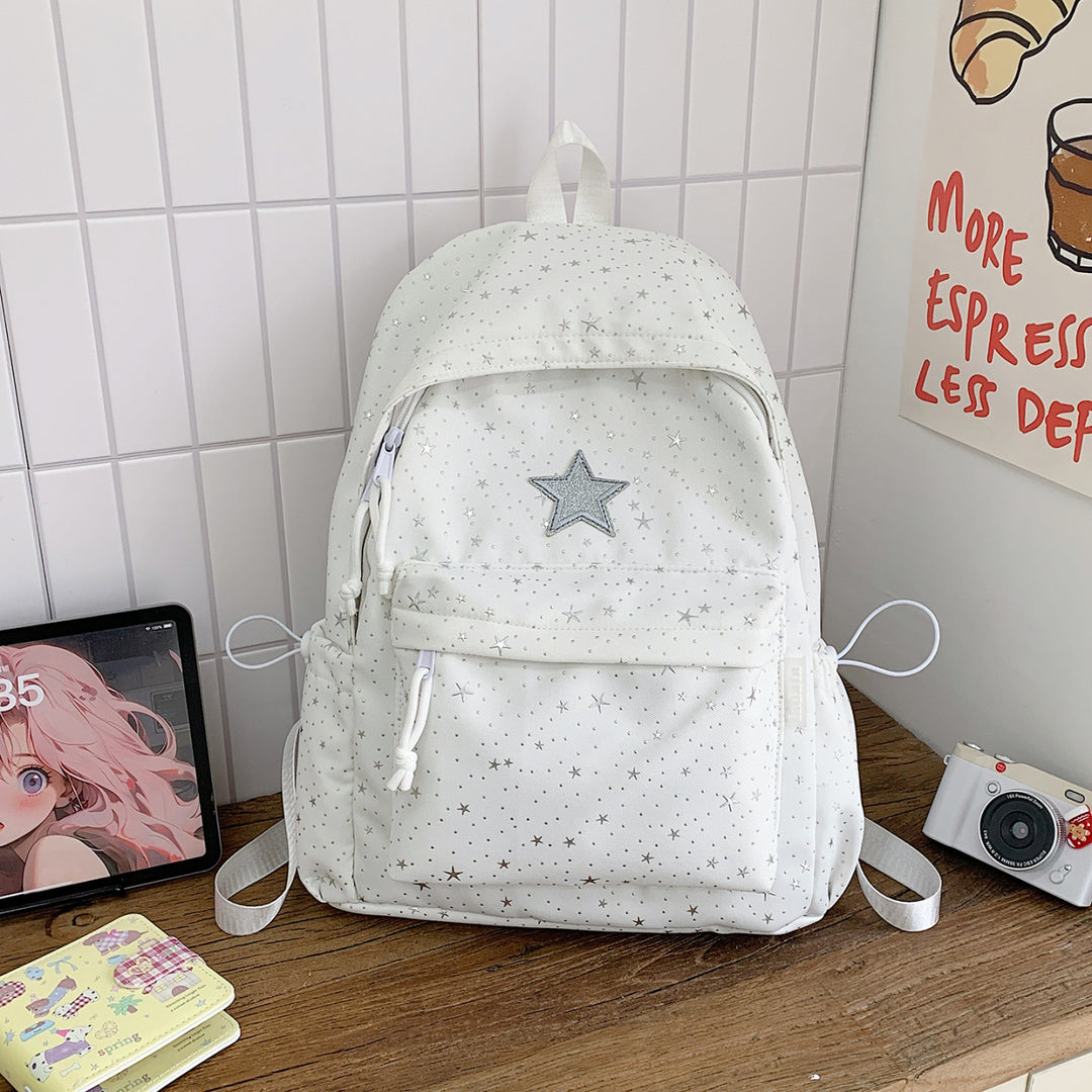 Star-Embellished Casual Backpack