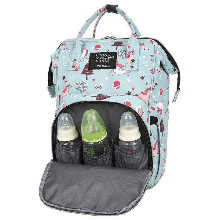 Versatile Leaf Print Travel Backpack Bowlift