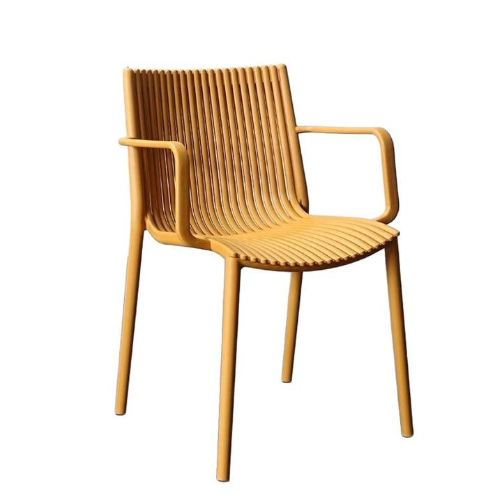 Contemporary Slatted Dining Chair Bowlift