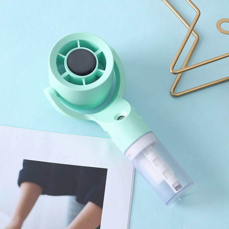 Cooling portable handheld misting fan with detachable water reservoir adjustable tilt and cute animal ears Bowlift