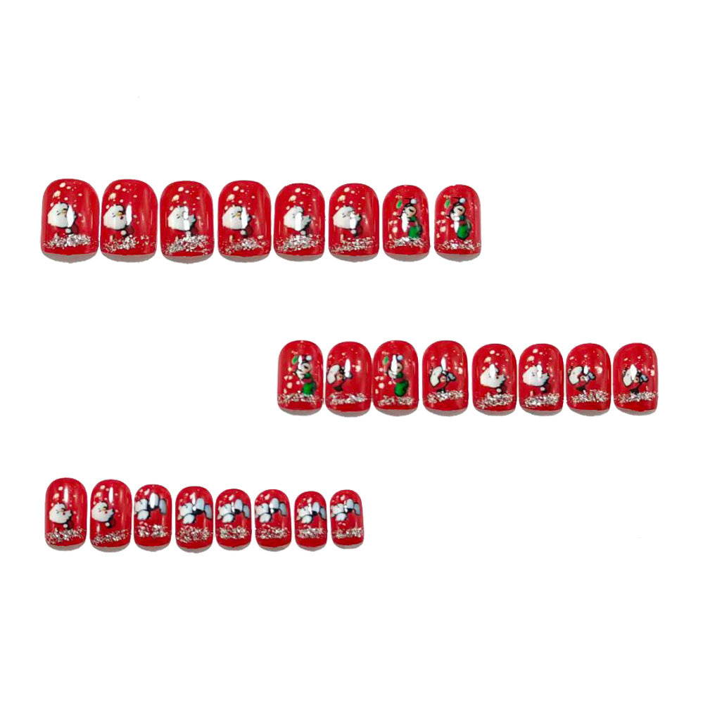 Artificial nails with festive Christmas designs Bowlift
