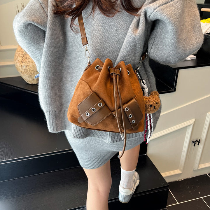 Suede Bucket Bag Bowlift
