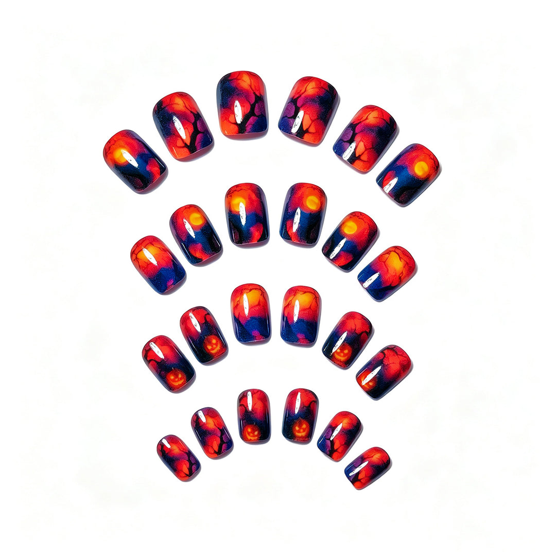 Creative artificial nails with celestial moon and star motif Bowlift