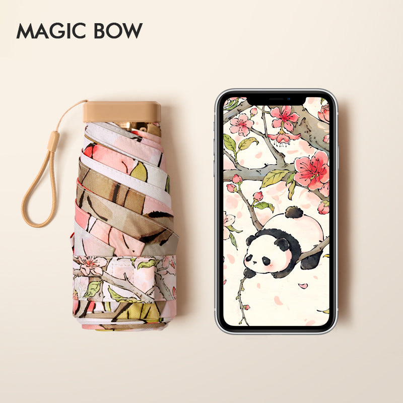 Ladies floral folding umbrella Bowlift
