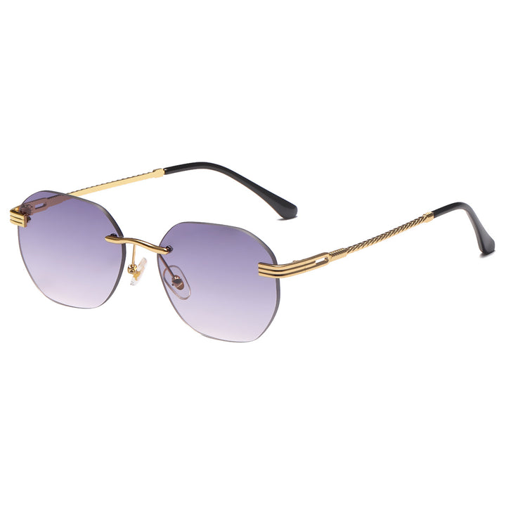 Women's stylish geometric sunglasses with decorative metal frame Bowlift