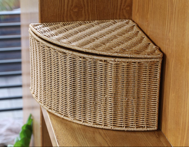 Curved Woven Storage Basket Bowlift