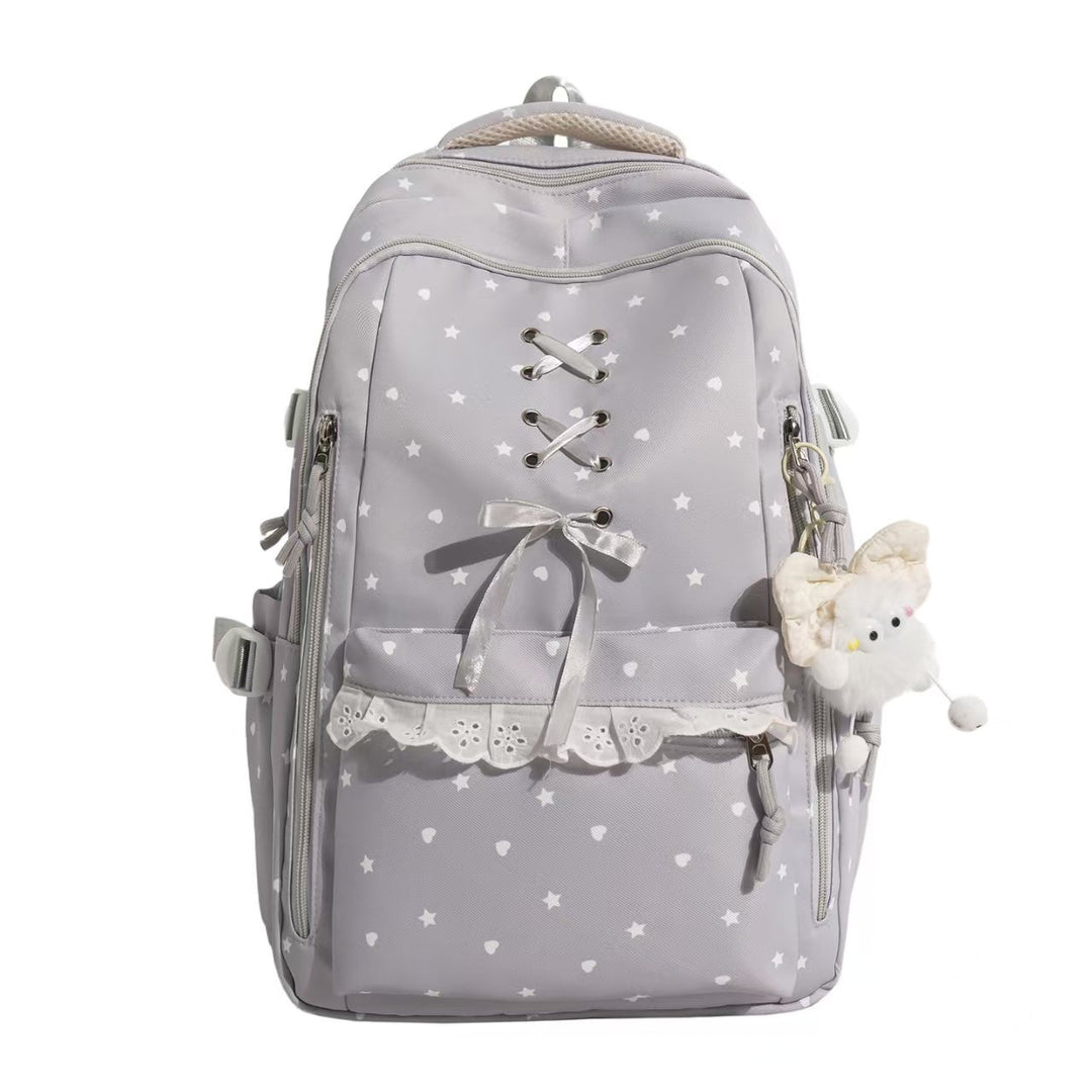 Lace-Up Detail School Backpack Bowlift