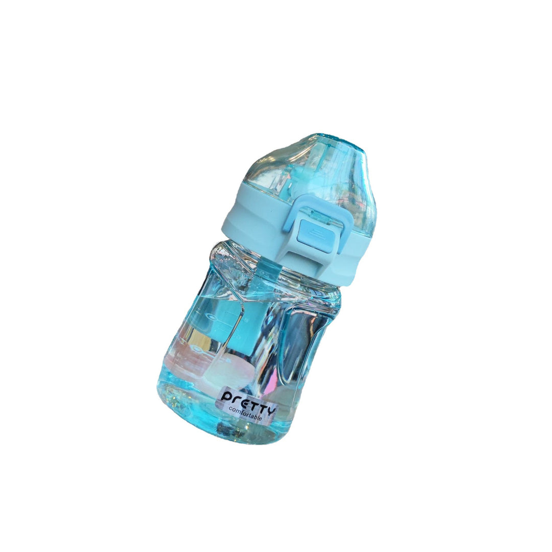 Women's ergonomic drinking bottle with secure screw cap Bowlift