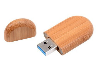 Eco-Conscious Bamboo USB Storage Drive Bowlift