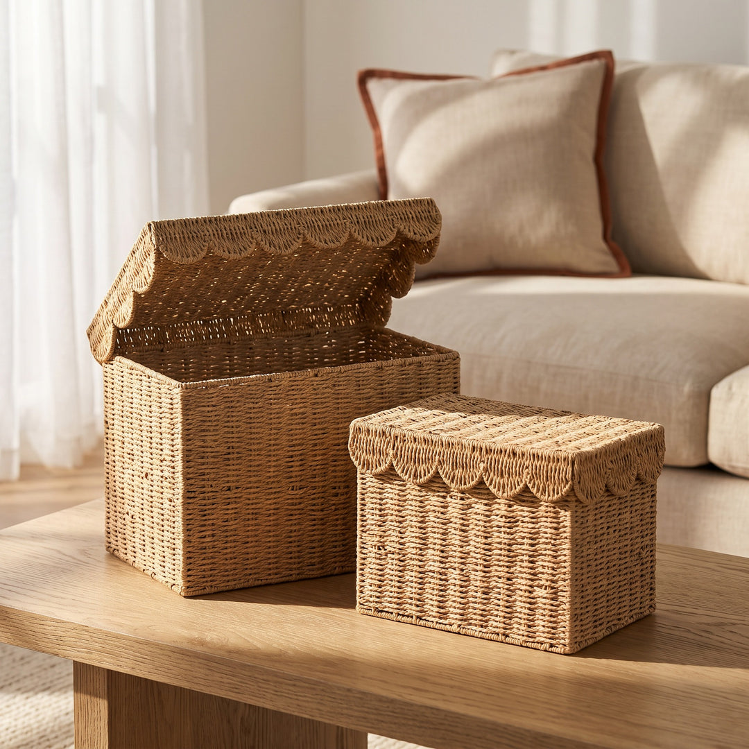 Playful storage basket with lid Bowlift