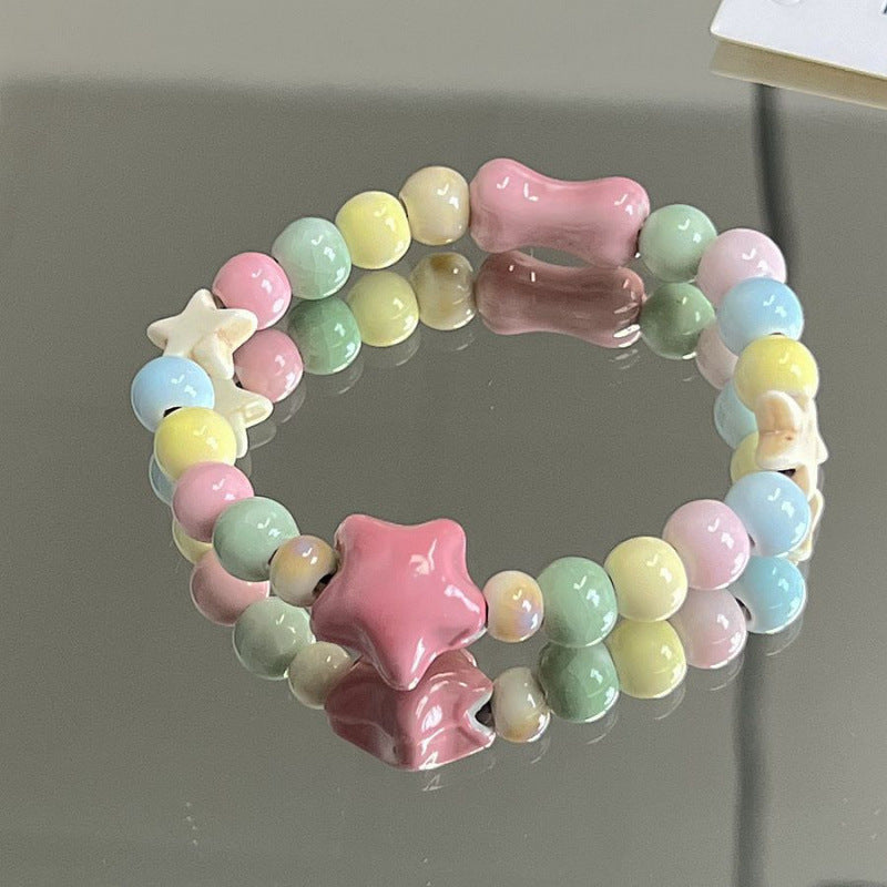 Heart-Shaped Beaded Bracelet Bowlift