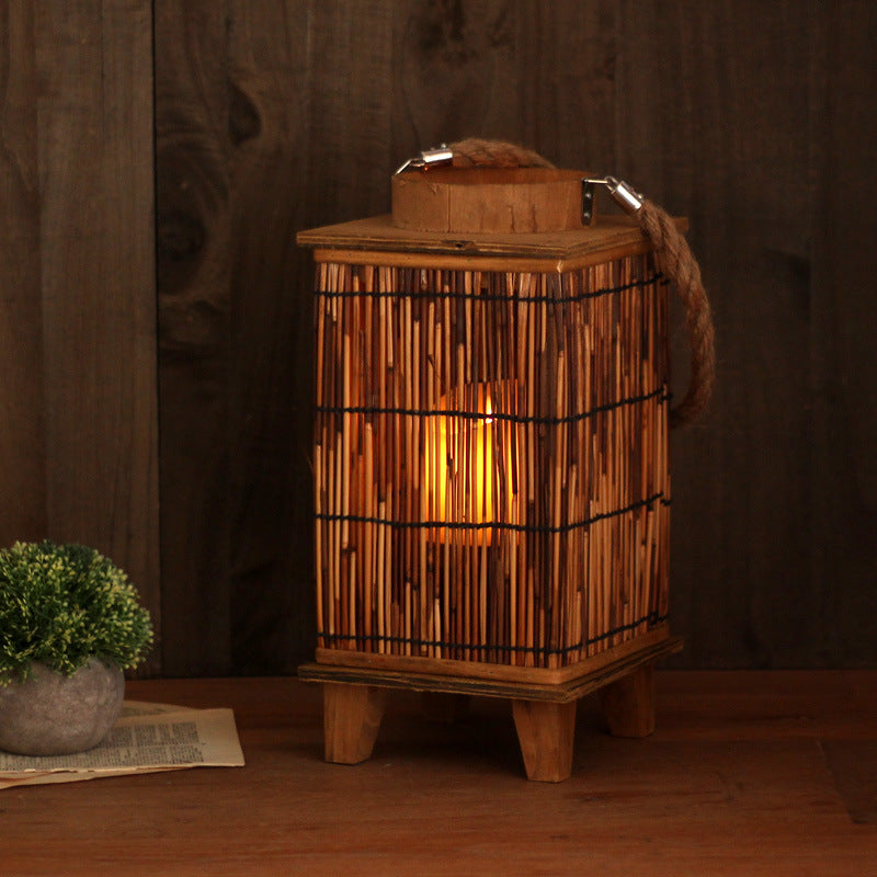 Handcrafted lantern made of natural material Bowlift