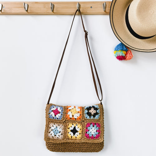 Comfortable shoulder bag with colorful hexagon pattern Bowlift