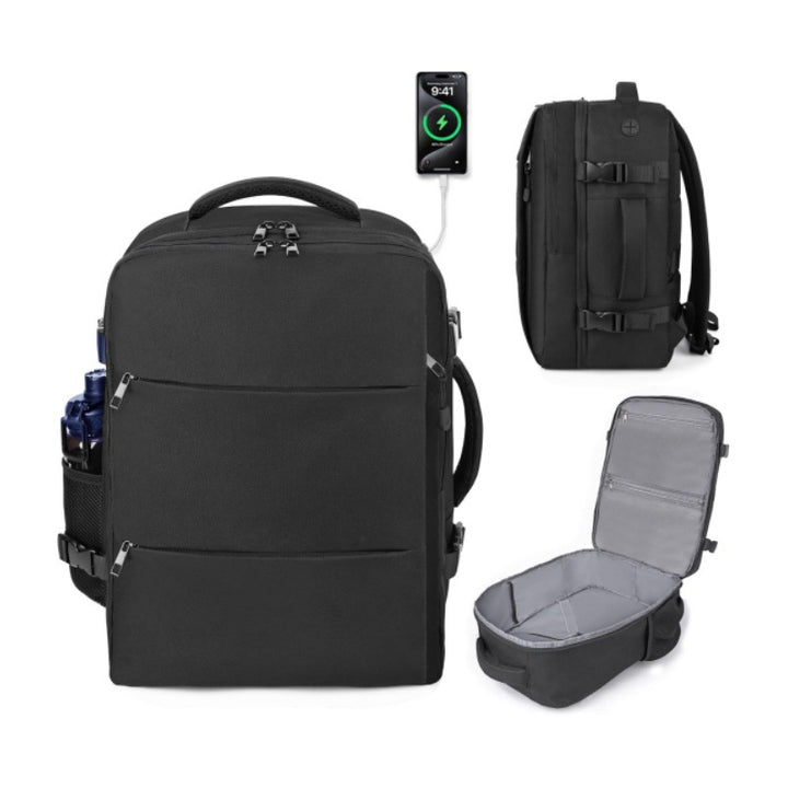 Multifunctional backpack with integrated power bank function and multiple compartments Bowlift