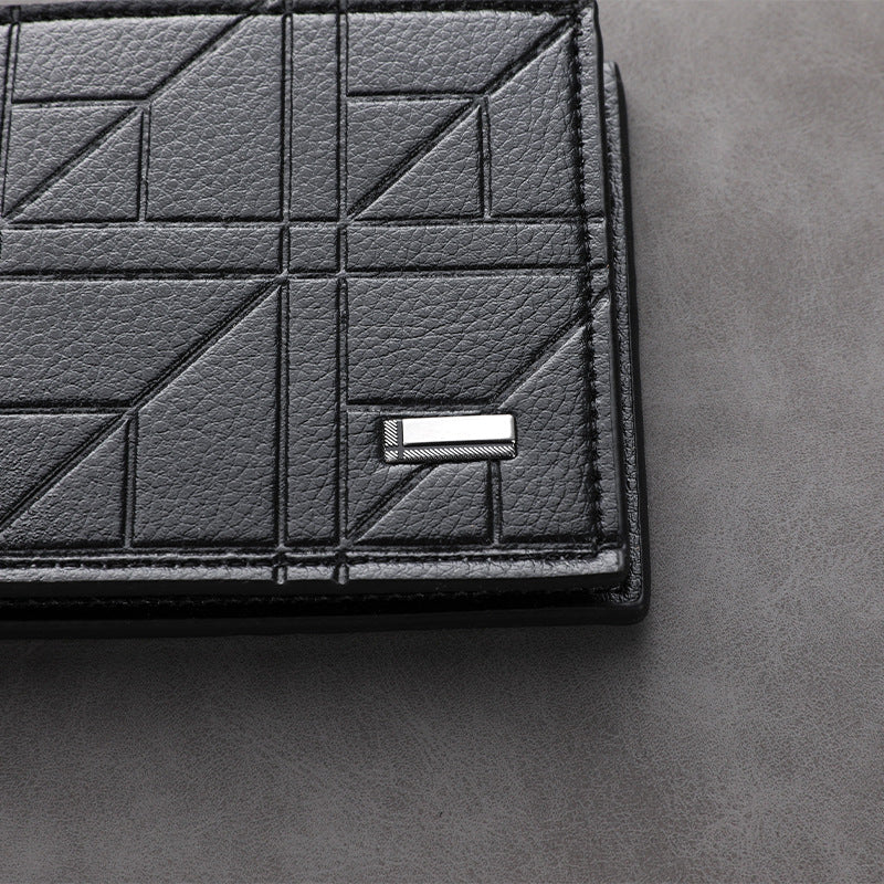 Textured Leather Passport Holder Bowlift